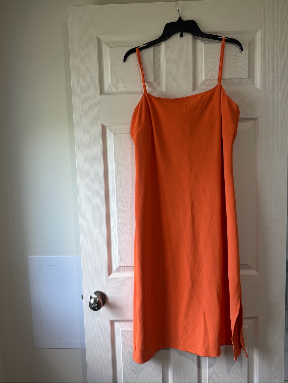 Orange summer Dress with Spaghetti Straps